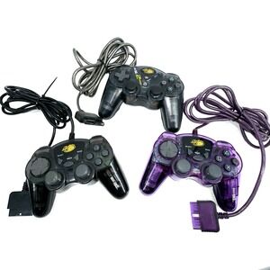 Playstation 2 Mad Catz Dual Force 2 Pro Wired Controller Clear Smoke Lot Of‎ 3
